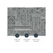 Linon Washable Kylen Polyester 2'x8' Rug in Ivory