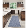 Linon Washable Lathan Polyester 2'x8' Rug in Gray