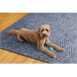 Linon Washable Lathan Polyester 5'x7' Rug in Gray