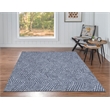 Linon Washable Lathan Polyester 5'x7' Rug in Gray