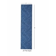 Linon Washable Lathan Polyester 2'x8' Rug in Blue