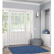Linon Washable Lathan Polyester 3'x5' Rug in Blue