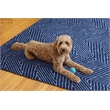 Linon Washable Lathan Polyester 5'x7' Rug in Blue