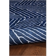 Linon Washable Lathan Polyester 5'x7' Rug in Blue