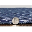 Linon Washable Lathan Polyester 5'x7' Rug in Blue