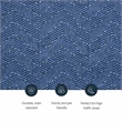 Linon Washable Lathan Polyester 5'x7' Rug in Blue