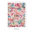 Linon Washable Gatlin Polyester 2'x3' Rug in Raspberry Red