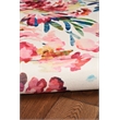 Linon Washable Gatlin Polyester 2'x3' Rug in Raspberry Red