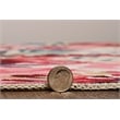 Linon Washable Gatlin Polyester 2'x3' Rug in Raspberry Red