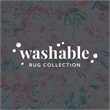 Linon Washable Gatlin Polyester 2'x3' Rug in Raspberry Red