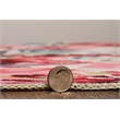 Linon Washable Gatlin Polyester 2'x8' Rug in Raspberry Red