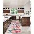 Linon Washable Gatlin Polyester 2'x8' Rug in Raspberry Red