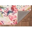 Linon Washable Gatlin Polyester 2'x8' Rug in Raspberry Red