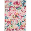 Linon Washable Gatlin Polyester 3'x5' Rug in Raspberry Red