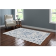 Linon Washable Zayd Polyester 5'x7' Rug in Gray