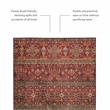 Linon Washable Wesson Polyester 2'x3' Rug in Garnet Red