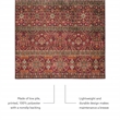 Linon Washable Wesson Polyester 2'x3' Rug in Garnet Red