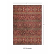 Linon Washable Wesson Polyester 2'x3' Rug in Garnet Red