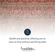 Linon Washable Wesson Polyester 2'x3' Rug in Garnet Red