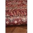 Linon Washable Wesson Polyester 5'x7' Rug in Garnet Red
