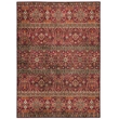 Linon Washable Wesson Polyester 5'x7' Rug in Garnet Red