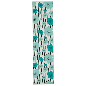 Linon Washable Aydin Polyester 2'x8' Rug in Ivory
