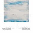 Linon Washable Wells Polyester 5'x7' Rug in Ivory