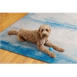 Linon Washable Wells Polyester 5'x7' Rug in Ivory