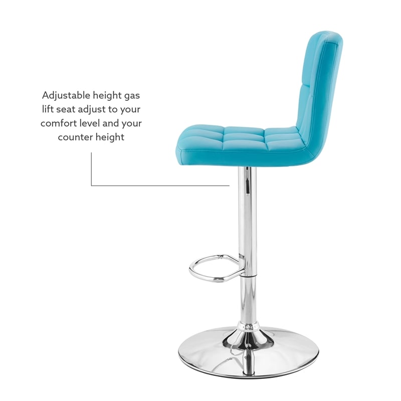 Teal adjustable on sale bar stools