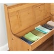 Linon Talon Pine Wood Corner Dining Nook Set with Storage in Natural Finish