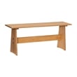 Linon Talon Pine Wood Corner Dining Nook Set with Storage in Natural Finish