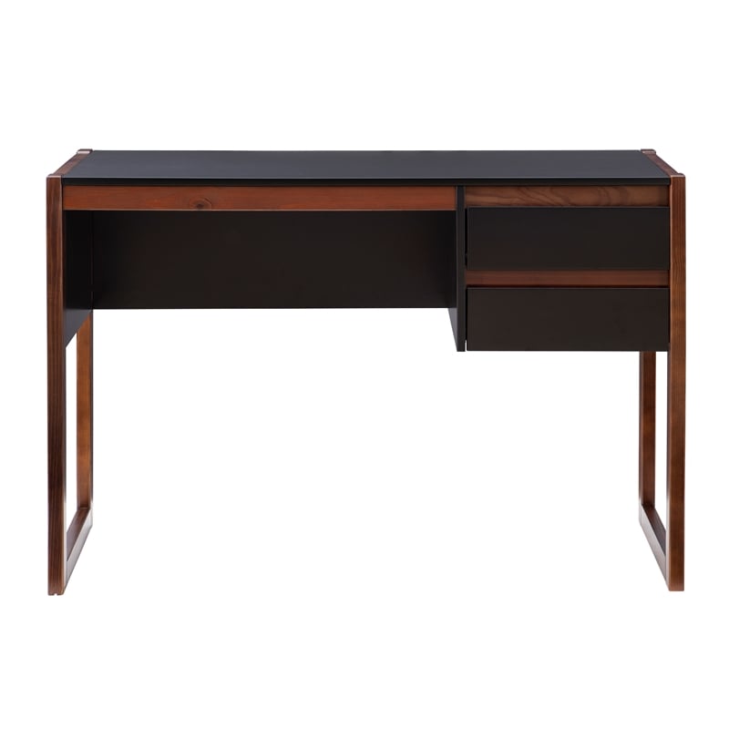 linon walnut desk