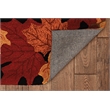 Linon Tripoli Autumn Polyester 8'x10' Rug in Black and Red