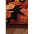 Linon Tripoli Autumn Polyester 8'x10' Rug in Black and Red