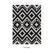 Linon Tripoli Spacely Polyester 5'x7' Rug in Ivory and Black