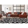 Linon Tripoli Spacely Polyester 8'x10' Rug in Ivory and Black