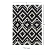 Linon Tripoli Spacely Polyester 8'x10' Rug in Ivory and Black