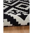 Linon Tripoli Spacely Polyester 8'x10' Rug in Ivory and Black