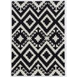Linon Tripoli Spacely Polyester 8'x10' Rug in Ivory and Black