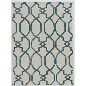 linon tripoli catalon polyester 5'x7' area rug in ivory