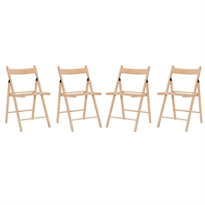 linon lanthe wood folding chairs set of four in natural