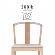 Linon Dane Solid Wood and Rush Dining Chair in Natural