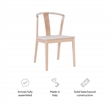 Linon Dane Solid Wood and Rush Dining Chair in Natural
