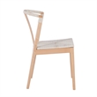 Linon Dane Solid Wood and Rush Dining Chair in Natural