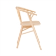 Linon Benson Beechwood Dining Chair with Windsor Back & Saddle Seat in Natural