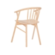 Linon Benson Beechwood Dining Chair with Windsor Back & Saddle Seat in Natural