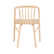 Linon Benson Beechwood Dining Chair with Windsor Back & Saddle Seat in Natural