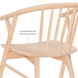 Linon Benson Beechwood Dining Chair with Windsor Back & Saddle Seat in Natural