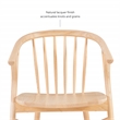 Linon Benson Beechwood Dining Chair with Windsor Back & Saddle Seat in Natural
