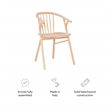 Linon Benson Beechwood Dining Chair with Windsor Back & Saddle Seat in Natural